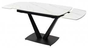 Стол ALATRI 120 MATT WHITE MARBLE SOLID CERAMIC / BLACK, ®DISAUR в Еманжелинске - emanzhelinsk.mebel24.online | фото 9