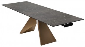 Стол ALES 180 BLACK GRAVE SOLID CERAMIC, керамика / бронзовый, ®DISAUR в Еманжелинске - emanzhelinsk.mebel24.online | фото 7