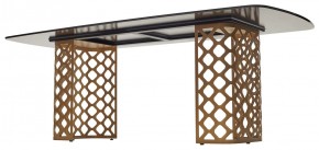 Стол CHIAVARI 220 KL-188 Контрастный мрамор матовый, итальянская керамика / Шампань, ®DISAUR в Еманжелинске - emanzhelinsk.mebel24.online | фото 5