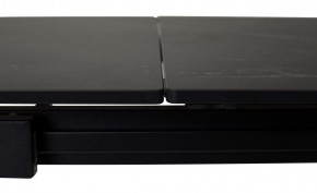 Стол CORNER 120 MATT BLACK MARBLE SOLID CERAMIC / BLACK, ®DISAUR в Еманжелинске - emanzhelinsk.mebel24.online | фото 1