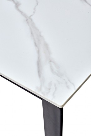 Стол CORNER 120 MATT WHITE MARBLE SOLID CERAMIC / BLACK, ®DISAUR в Еманжелинске - emanzhelinsk.mebel24.online | фото 3