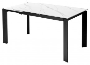 Стол CORNER 120 MATT WHITE MARBLE SOLID CERAMIC / BLACK, ®DISAUR в Еманжелинске - emanzhelinsk.mebel24.online | фото 4