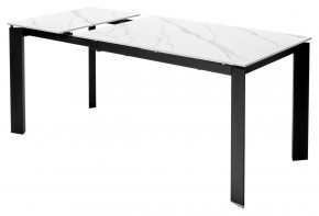 Стол CORNER 120 MATT WHITE MARBLE SOLID CERAMIC / BLACK, ®DISAUR в Еманжелинске - emanzhelinsk.mebel24.online | фото 5