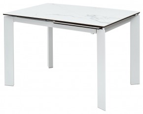 Стол CORNER 120 MATTE STATUARIO Белый мрамор матовый керамика, стекло/ белый каркас, ®DISAUR в Еманжелинске - emanzhelinsk.mebel24.online | фото 2