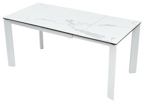 Стол CORNER 120 MATTE STATUARIO Белый мрамор матовый керамика, стекло/ белый каркас, ®DISAUR в Еманжелинске - emanzhelinsk.mebel24.online | фото 3