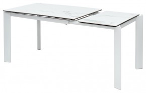 Стол CORNER 120 MATTE STATUARIO Белый мрамор матовый керамика, стекло/ белый каркас, ®DISAUR в Еманжелинске - emanzhelinsk.mebel24.online | фото 4