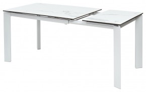 Стол CORNER 120 MATTE STATUARIO Белый мрамор матовый керамика, стекло/ белый каркас, ®DISAUR в Еманжелинске - emanzhelinsk.mebel24.online | фото 5