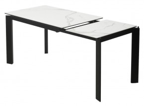 Стол CORNER 120 MATTE STATUARIO Белый мрамор матовый керамика, стекло/ черный каркас, ®DISAUR в Еманжелинске - emanzhelinsk.mebel24.online | фото 4