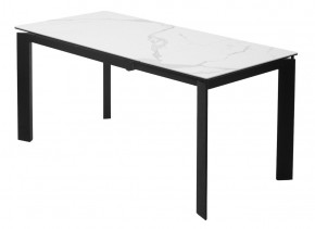 Стол CORNER 120 MATTE STATUARIO Белый мрамор матовый керамика, стекло/ черный каркас, ®DISAUR в Еманжелинске - emanzhelinsk.mebel24.online | фото 5