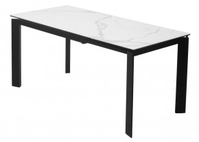 Стол CORNER 120 MATTE STATUARIO Белый мрамор матовый керамика, стекло/ черный каркас, ®DISAUR в Еманжелинске - emanzhelinsk.mebel24.online | фото 6