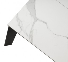 Стол CORNER 120 MATTE STATUARIO Белый мрамор матовый керамика, стекло/ черный каркас, ®DISAUR в Еманжелинске - emanzhelinsk.mebel24.online | фото 8