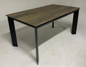 Стол CREMONA 140 KL-61 под дерево, итальянская керамика/ черный каркас, ®DISAUR в Еманжелинске - emanzhelinsk.mebel24.online | фото 2