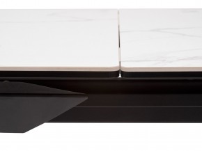 Стол CREMONA 140 MATTE STATUARIO Белый мрамор матовый, керамика/ черный каркас, ®DISAUR в Еманжелинске - emanzhelinsk.mebel24.online | фото 4