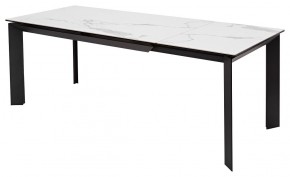 Стол CREMONA 140 MATTE STATUARIO Белый мрамор матовый, керамика/ черный каркас, ®DISAUR в Еманжелинске - emanzhelinsk.mebel24.online | фото 5