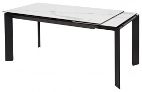 Стол CREMONA 140 MATTE STATUARIO Белый мрамор матовый, керамика/ черный каркас, ®DISAUR в Еманжелинске - emanzhelinsk.mebel24.online | фото 6