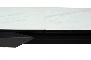 Стол CREMONA 160 KL-99 Белый мрамор матовый, итальянская керамика / черный каркас, ®DISAUR в Еманжелинске - emanzhelinsk.mebel24.online | фото 4