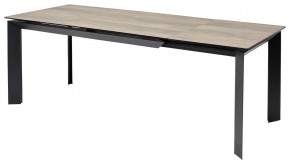 Стол CREMONA 180 KL-61 Под дерево, итальянская керамика / черный каркас, ®DISAUR в Еманжелинске - emanzhelinsk.mebel24.online | фото 1