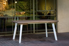 Стол Гармония раздвижной (Harmony Extendable) белый-капучино в Еманжелинске - emanzhelinsk.mebel24.online | фото 1