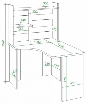 Стол компьютерный Домино Lite СКЛ-Угл120+НКЛ-100 в Еманжелинске - emanzhelinsk.mebel24.online | фото 2