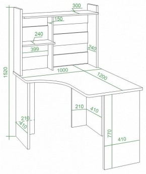 Стол компьютерный Домино Lite СКЛ-Угл120+НКЛ-100 в Еманжелинске - emanzhelinsk.mebel24.online | фото 2