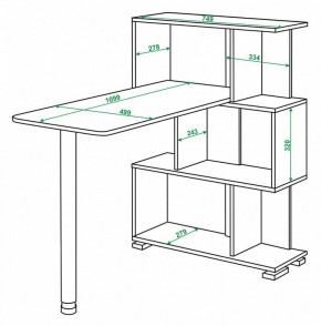 Стол компьютерный Домино СЛ-5-3СТ в Еманжелинске - emanzhelinsk.mebel24.online | фото 2