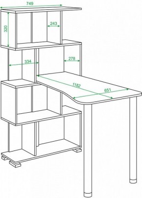 Стол компьютерный Домино СЛ-5-4СТ-2 в Еманжелинске - emanzhelinsk.mebel24.online | фото 2