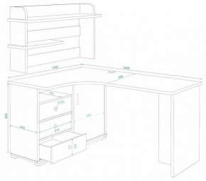 Стол компьютерный Домино СР-145 в Еманжелинске - emanzhelinsk.mebel24.online | фото 2