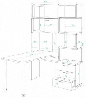 Стол компьютерный Домино СР-500М/140 в Еманжелинске - emanzhelinsk.mebel24.online | фото 2
