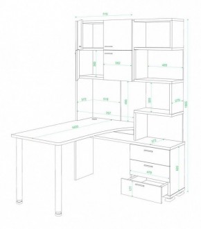Стол компьютерный Латте СР-500М160 в Еманжелинске - emanzhelinsk.mebel24.online | фото 3