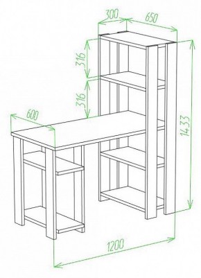 Стол компьютерный Slim СТН-145/120 в Еманжелинске - emanzhelinsk.mebel24.online | фото 2