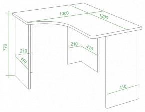 Стол письменный Домино Lite СКЛ-Угл120 в Еманжелинске - emanzhelinsk.mebel24.online | фото 4