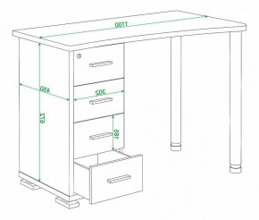 Стол письменный Домино СКМ-50 в Еманжелинске - emanzhelinsk.mebel24.online | фото 6