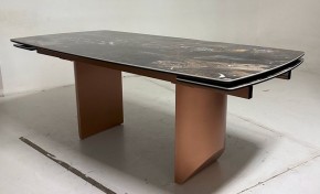 Стол ПУАНТО 200 TITANIUM LAWA NERO, керамика / МЕДЬ каркас М-City в Еманжелинске - emanzhelinsk.mebel24.online | фото 3
