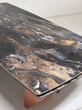 Стол ПУАНТО 200 TITANIUM LAWA NERO, керамика / МЕДЬ каркас М-City в Еманжелинске - emanzhelinsk.mebel24.online | фото 6