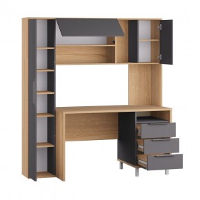 Стол рабочий 12.95 N Комфорт (Дуб сонома, Темно - серый U2601) в Еманжелинске - emanzhelinsk.mebel24.online | фото 2
