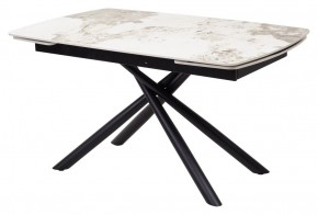 Стол RIVOLI 140 GLOSS LUXURY PANDORA SOLID CERAMIC / BLACK, ®DISAUR в Еманжелинске - emanzhelinsk.mebel24.online | фото 1