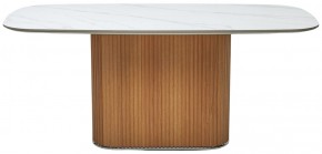 Стол TAMPA 180 цвет БЕЛЫЙ МРАМОР M326, керамика / Каркас OAK, ®DISAUR в Еманжелинске - emanzhelinsk.mebel24.online | фото 9