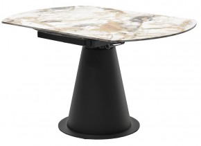 Стол TERAMO 135 GLOSS GRAND JADE SOLID CERAMIC, керамика, поворотн.механизм / Черный каркас, ®DISAUR в Еманжелинске - emanzhelinsk.mebel24.online | фото 10