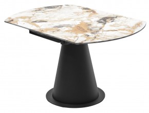 Стол TERAMO 135 GLOSS GRAND JADE SOLID CERAMIC, керамика, поворотн.механизм / Черный каркас, ®DISAUR в Еманжелинске - emanzhelinsk.mebel24.online | фото 11