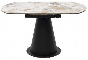 Стол TERAMO 135 GLOSS GRAND JADE SOLID CERAMIC, керамика, поворотн.механизм / Черный каркас, ®DISAUR в Еманжелинске - emanzhelinsk.mebel24.online | фото 16