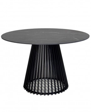 Стол TERNI 120 MATT BLACK MARBLE SOLID CERAMIC Черный мрамор матовый, керамика /Черн.каркас, ®DISAUR в Еманжелинске - emanzhelinsk.mebel24.online | фото 3