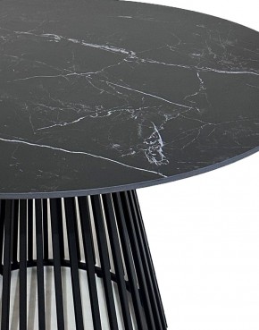 Стол TERNI 120 MATT BLACK MARBLE SOLID CERAMIC Черный мрамор матовый, керамика /Черн.каркас, ®DISAUR в Еманжелинске - emanzhelinsk.mebel24.online | фото 4
