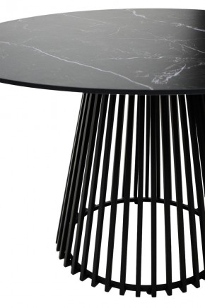 Стол TERNI 120 MATT BLACK MARBLE SOLID CERAMIC Черный мрамор матовый, керамика /Черн.каркас, ®DISAUR в Еманжелинске - emanzhelinsk.mebel24.online | фото 5