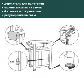 Столик для барбекю 105л (Unity 105L) графит в Еманжелинске - emanzhelinsk.mebel24.online | фото 5