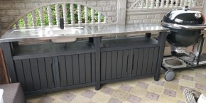 Столик для барбекю 415 Л (Unity Chef 415 L) графит в Еманжелинске - emanzhelinsk.mebel24.online | фото 1