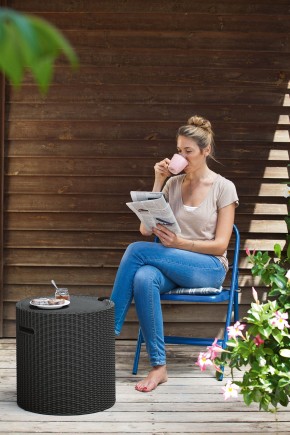 Столик-холодильник Кул-Стул (Cool stool) графит в Еманжелинске - emanzhelinsk.mebel24.online | фото 1