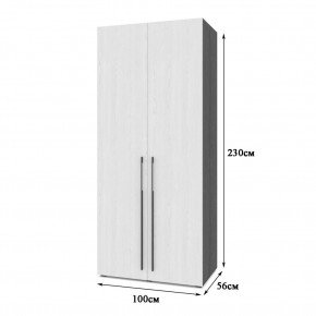 СТОУН С21 Шкаф 2-х створчатый (анкор темный/анкор светлый) в Еманжелинске - emanzhelinsk.mebel24.online | фото 2