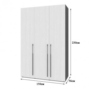 СТОУН С31 Шкаф 3-х створчатый с ящиками (камень темный/ирландский дуб) в Еманжелинске - emanzhelinsk.mebel24.online | фото 2