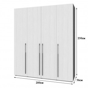 СТОУН С41 Шкаф 4-х створчатый (анкор темный/анкор светлый) в Еманжелинске - emanzhelinsk.mebel24.online | фото 2