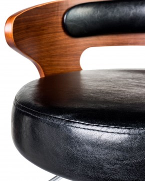 Стул барный DOBRIN FRED BLACK, коричневое дерево, чёрный в Еманжелинске - emanzhelinsk.mebel24.online | фото 6